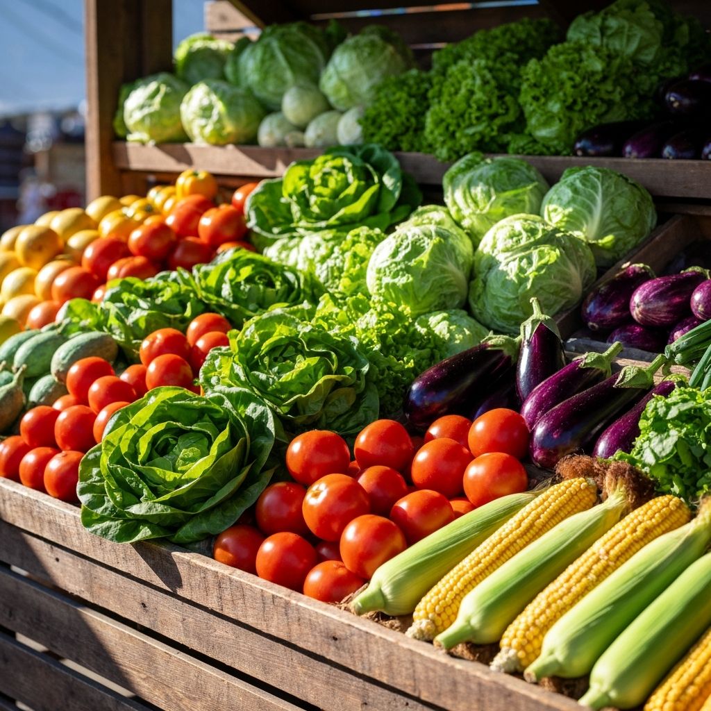 Farmer's market display
